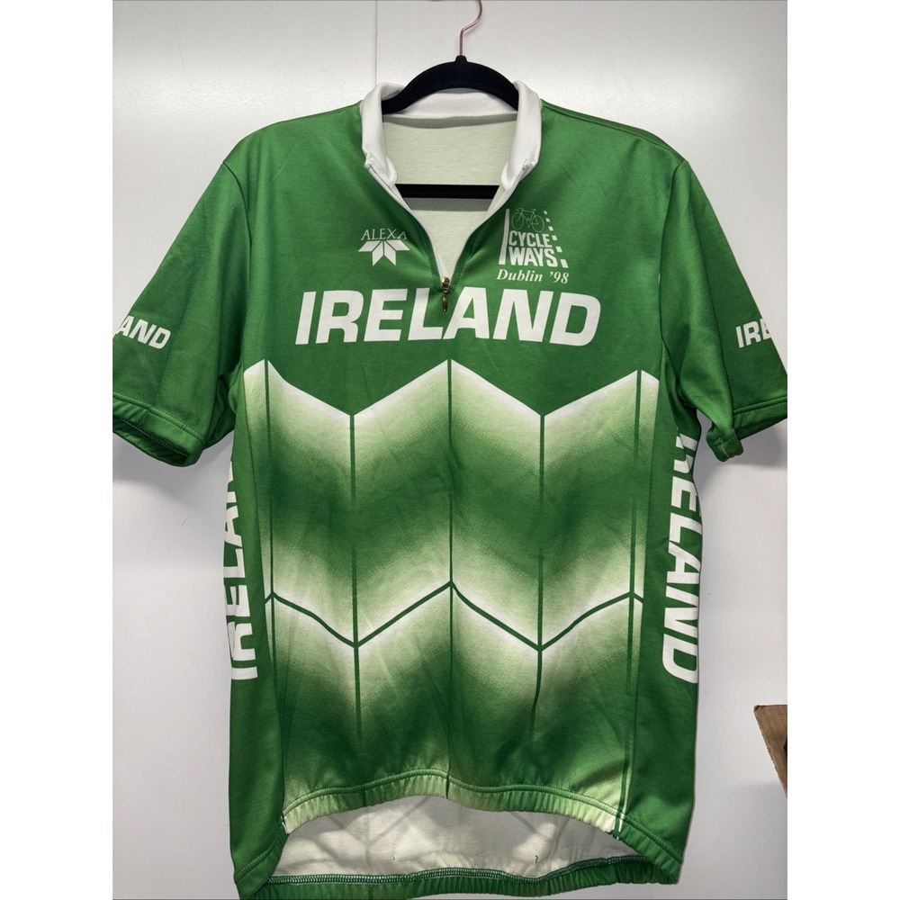 IRELAND Cycling Jersey‎ By Alexa Made in England Irish Green